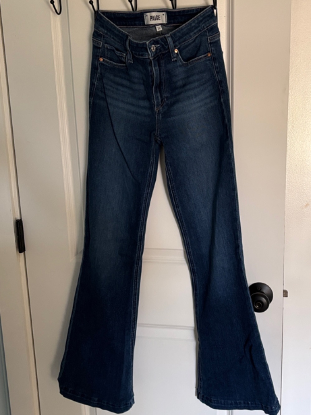 PAIGE Genevieve Dark Blue Bootcut Jeans